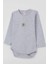 Erkek Bebek Çıtçıtlı Zıbın Body Maymuncuk Baskılı 9 Ay-3 Yaş, Açık Gri Melanj 6