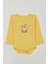 Erkek Bebek Çıtçıtlı Body Gözlüklü Ayıcık Baskılı 9 Ay-3 Yaş, Sarı 4