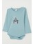 Erkek Bebek Çıtçıtlı Zıbın Body Havalı Ayıcık Baskılı 9 Ay-3 Yaş, Petrol Mavisi 8