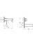 Root Square A42738 Ankastre Lavabo Bataryası, Sıva Üstü, Krom 5