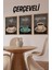 ☕ Kahve Temalı 3'lü Tablo Seti – Ahşap Çerçeveli Mdf Uv Baskı (Cafe, Mocha, Cappuccino) CRV1011 23 x 32 1