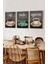 ☕ Kahve Temalı 3'lü Tablo Seti – Ahşap Çerçeveli Mdf Uv Baskı (Cafe, Mocha, Cappuccino) CRV1011 23 x 32 2