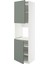 Metod Fırın Boy Dolabı Nıckebo Mat Gri Yeşil 60 x 60 x 220 Cm 2 Kapaklı ve 3 Raflı 1