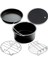10 Adet Hava Fritöz Aksesuarları 7 Inç Airfryer 3.2-5.8qt Fritöz, Pişirme Sepeti, Pizza Tepsisi, Mutfak Pişirme Araçları (Yurt Dışından) 3