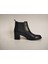 Kadın Hakiki Deri Siyah Lastikli Topuklu Bot 1