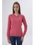 Kadın %100 Organik Pamuk V Yaka Triko Kazak Bluz TRIST-6102 1