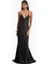 Satin Slinky Cowl Back Gown Saten Maxi Kadın Elbise 1
