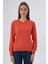 Kadın %100 Organik Pamuk V Yaka Triko Kazak Bluz TRIST-6102 1