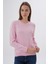 Kadın %100 Organik Pamuk V Yaka Triko Kazak Bluz TRIST-6102 2