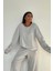 Bisiklet Yaka Gri Oversize Penye Takım 3