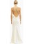 Satin Slinky Cowl Back Gown Saten Maxi Kadın Elbise 3