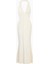 Plunging V Neck Halter Gown Derin V Yaka Halter Boyunlu Maxi Kadın Elbise 2