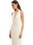 Plunging V Neck Halter Gown Derin V Yaka Halter Boyunlu Maxi Kadın Elbise 5