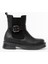 02-2004 Siyah Toka Aksesuarlı Lastikli Günlük Kadın Bot 2