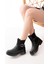 02-2004 Siyah Toka Aksesuarlı Lastikli Günlük Kadın Bot 3
