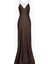 Satin Slinky Cowl Back Gown Saten Maxi Kadın Elbise 2