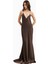 Satin Slinky Cowl Back Gown Saten Maxi Kadın Elbise 5