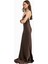 Satin Slinky Cowl Back Gown Saten Maxi Kadın Elbise 6