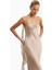 Ruched Bust Satin Slip Dress Büzgü Detaylı Saten Slip Maxi Kadın Elbise 4