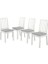 Ekedalen Yemek Sandalyesi Seti Beyaz Orrsta Açık Gri 4 Adet 1