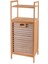 Bambu 2 Raflı Banyo Düzenleyici Dolap ve Çamaşır Sepeti 95X40X30 cm 1