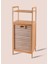 Bambu 2 Raflı Banyo Düzenleyici Dolap ve Çamaşır Sepeti 95X40X30 cm 4