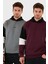Pamuklu Relaxed Fit Kapüşonlu Içi Tüylü Yumuşak Şardonlu 2' Li Paket Sweat Erkek Sweat 5905299S2 1