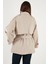 Relaxed Fit Kruvaze Yaka Düğmeli Astarlı Trençkot Bayan Trençkot 6839580 4