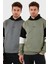 Pamuklu Relaxed Fit Kapüşonlu Içi Tüylü Yumuşak Şardonlu 2' Li Paket Sweat Erkek Sweat 5905299S2 1