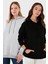 Regular Fit Pamuklu Kapüşonlu Yaka Şardonlu Kışlık 2'li Paket Sweat Bayan Sweat 5863854S2 1