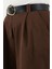 Wide Leg Yüksek Bel Geniş Paça Kemerli Pantolon Bayan Pantolon 68351223 5