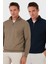 Pamuklu Regular Fit Yarım Fermuarlı Dik Yaka 2'li Paket Sweat Erkek Sweat 5905716S2 1