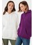 Regular Fit Pamuklu Kapüşonlu Yaka Şardonlu Kışlık 2'li Paket Sweat Bayan Sweat 5863854S2 1