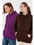 Regular Fit Pamuklu Kapüşonlu Yaka Şardonlu Kışlık 2'li Paket Sweat Bayan Sweat 5863854S2 1
