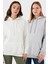 Regular Fit Pamuklu Kapüşonlu Yaka Şardonlu Kışlık 2'li Paket Sweat Bayan Sweat 5863854S2 1