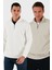 Pamuklu Regular Fit Yarım Fermuarlı Dik Yaka 2'li Paket Sweat Erkek Sweat 5905716S2 1