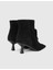 Tufty Hakiki Süet Deri Siyah Kadın Topuklu Bot 4