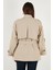 Relaxed Fit Kruvaze Yaka Düğmeli Astarlı Trençkot Bayan Trençkot 6839580 5