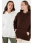 Regular Fit Pamuklu Kapüşonlu Yaka Şardonlu Kışlık 2'li Paket Sweat Bayan Sweat 5863854S2 1