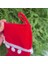 Yılbaşı Noel Çorabı Kesesi - Kırmızı Keçe, Ponponlu Şömine Süsü 30 cm x 22 Cm 7