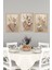🌾 Sade Çiçekler Temalı 3’lü Tablo Seti (Çerçevesiz) Uv Baskılı Mdf CRVS1039 13 x 17 5