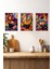 ☕ Renkli Soyut Kahve Temalı Ahşap Çerçeveli 3’lü Tablo Seti – Mdf Üzerine Uv Baskılı CRV1018 23 x 32 4