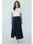 Kadın Beli Lastikli Yanlardan Divet Detaylı Kalın Kışlık Etek 3
