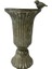 9068 Kuş Figürlü Gümüş Eskitme Vintage Metal Vazo / Saksı 2