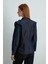 Volanlı Tencel Denim Gömlek - Lacivert 4