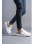 SLW151 Boost Bağcıklı Cilt Süet Erkek Günlük Sneaker Ayakkabı Csbt - Beyaz/gri 1