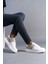 SLW151 Boost Bağcıklı Cilt Süet Erkek Günlük Sneaker Ayakkabı Csbt - Beyaz/gri 2