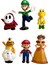Süper Mario Luigi Prenses Figür Seti Maryo 6'lı 3