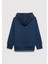 6610110-70720 Mavi Logo Baskılı Lacivert Kapüşonlu Sweatshirt 4