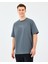 M Graphic Tee Reflect Logo Oversize T-Shirt Erkek Gri Tshirt S231094-3998 2